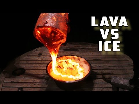 Here's What Happens When You Pour Lava On Ice