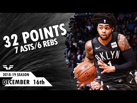 D'Angelo Russell - 2018.12.16 - Nets vs Hawks - 32 Pts, 7 Asts, 6 Rebs