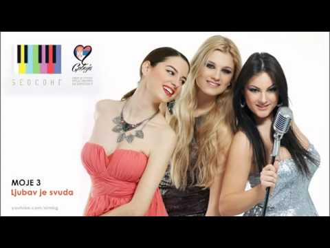 Moje 3 (Sara, Mirna i Nevena) - Ljubav je svuda (Eurovision 2013 Serbia) Tekst-Lyrics