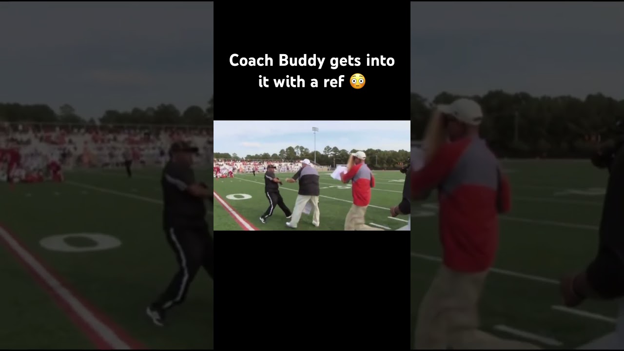 Coach vs the ref #collegefootball #cfb #football #coach #referee #shorts #ytshort #fight #viralshort