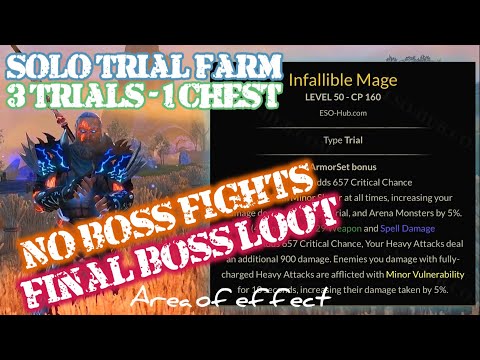 ESO - FAST Solo Trial Farm - THREE Trials From ONE Chest - NO BOSS FIGHTS! Area of Effect