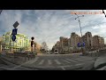 Bucharest Drive West To East Through Piata Unirii