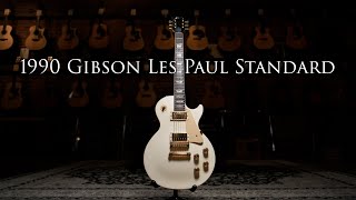 Video thumbnail for 1990 Gibson Les Paul Standard White w/ Gold Hardware by Emerald City Guitars