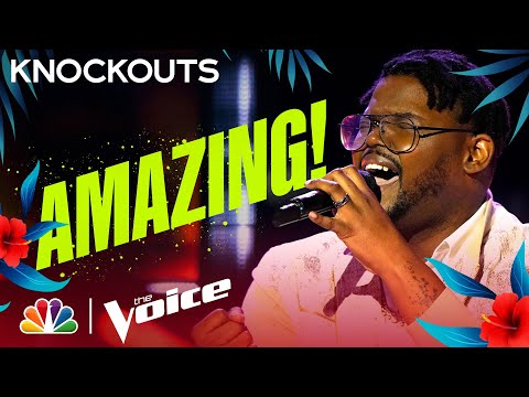 Justin Aaron's Personality Shines on Tevin Campbell's "Can We Talk" | The Voice Knockouts 2022