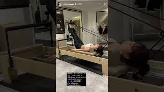 モデル 愛甲千笑美 ジム ピラティス トレーニング動画  #shorts