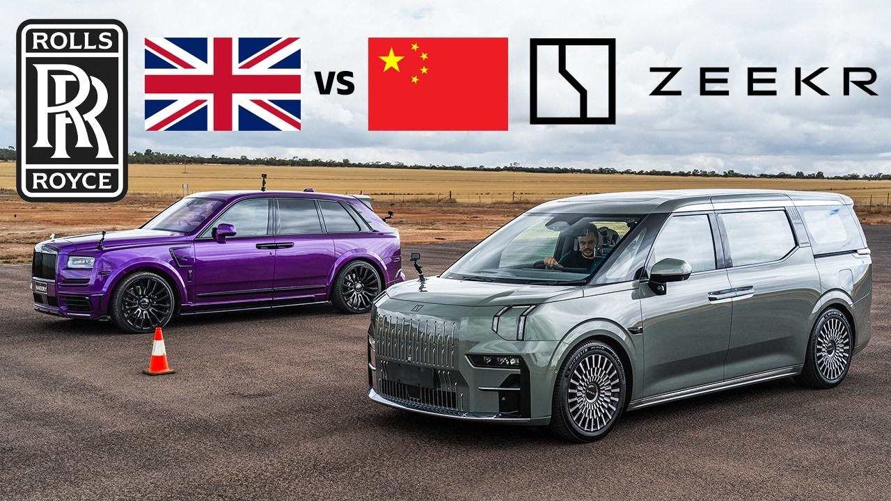 China vs GB: Zeekr 009 vs Rolls-Royce Cullinan Mansory drag race! V12 vs EV