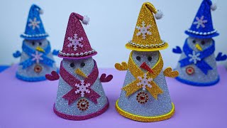 DIY Handmade Santa Claus 🎅 Easy Glitter Foam Sheet Christmas Craft Tutorial