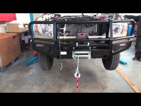 Fitting of a winch & bull-bar to a Toyota Land Cruiser 70 Series
