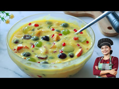 ഒരു തുള്ളിപോലും ബാക്കിവരില്ല | Fruit Custard Recipe | Ramadan/Iftar Special | Fruit Salad Malayalam