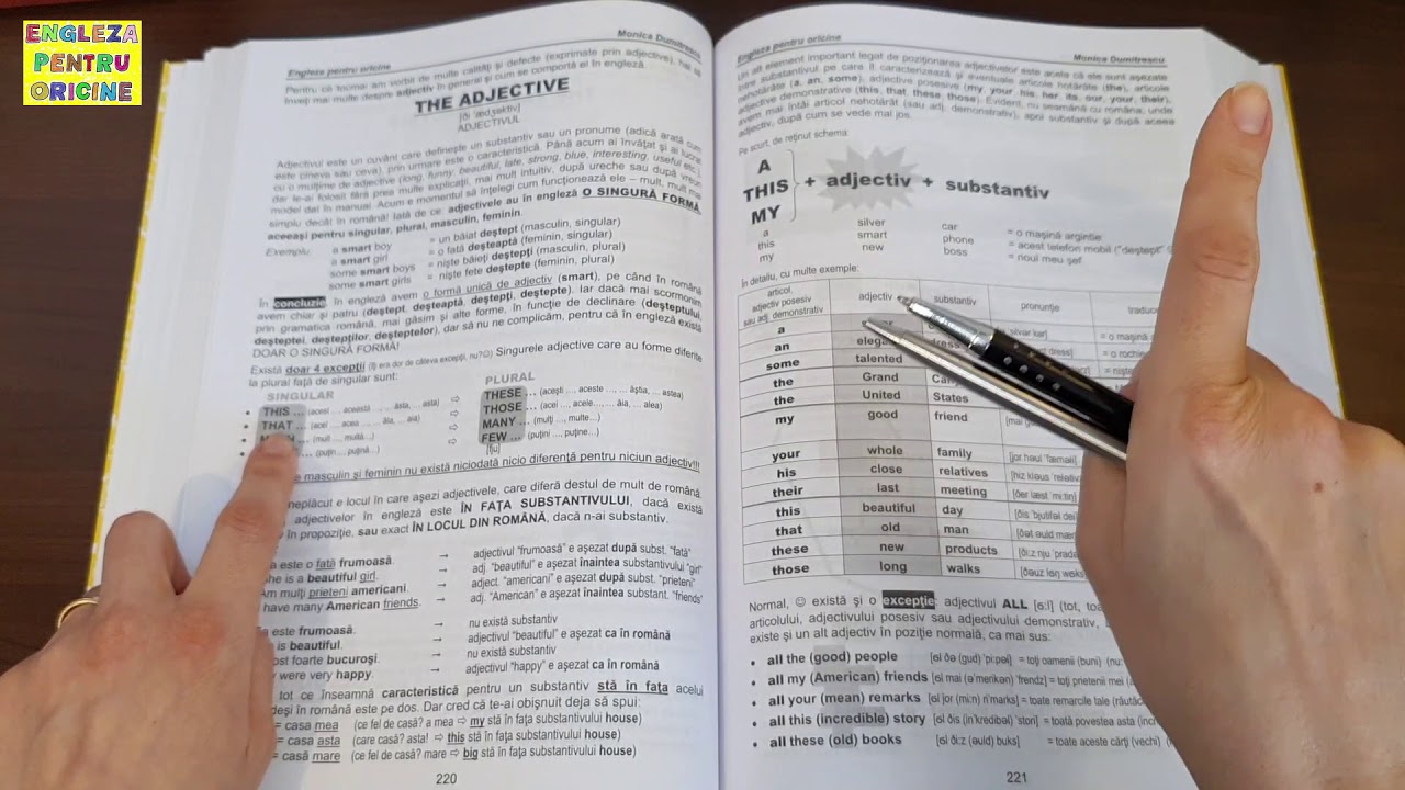 Lecţia # 116 – ADJECTIVUL (1): număr, gen şi poziţie