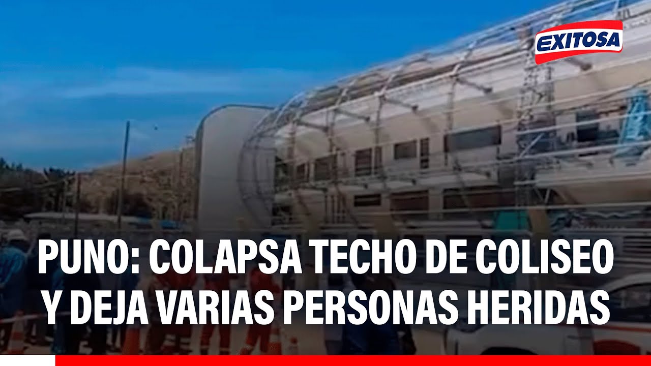 🔴🔵 Puno: Colapsa techo de coliseo y deja varias personas heridas