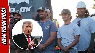 Trump Meets The Crew Turning ‘FILTHY’ Reflecting Pool Into ‘American-Flag Blue’