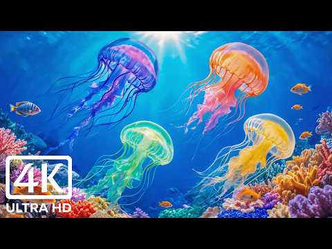 4K Aquarium Ultra HD — Graceful Tropical Fish, Glowing Coral Gardens & Tranquil Underwater Scenes