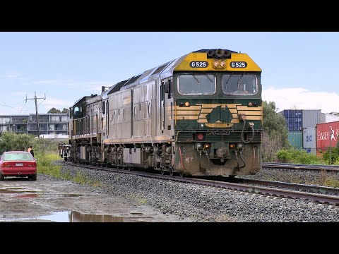 Pacific National X39, G535 & A81 Shunting Wagons (24/9/2009) - PoathTV Australian Trains & Railways