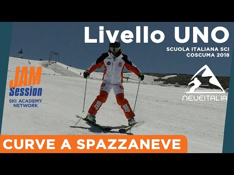 Curvare a Spazzaneve - Livello 1 della Scuola Sci Italiana illustrato da Jam Session