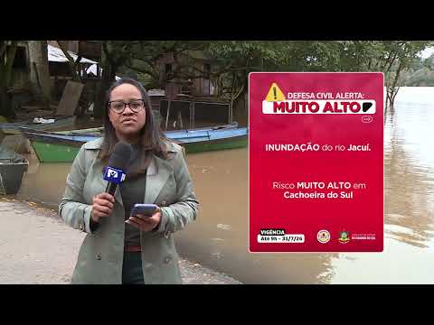 Rio Jacuí deve voltar a subir em Cachoeira do Sul, alerta Defesa Civil