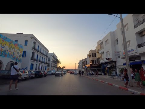 Sidi Bou Said To La Marsa, Beautiful Sunset, Tunisia 🇹🇳 4k || سيدي بو سعيد