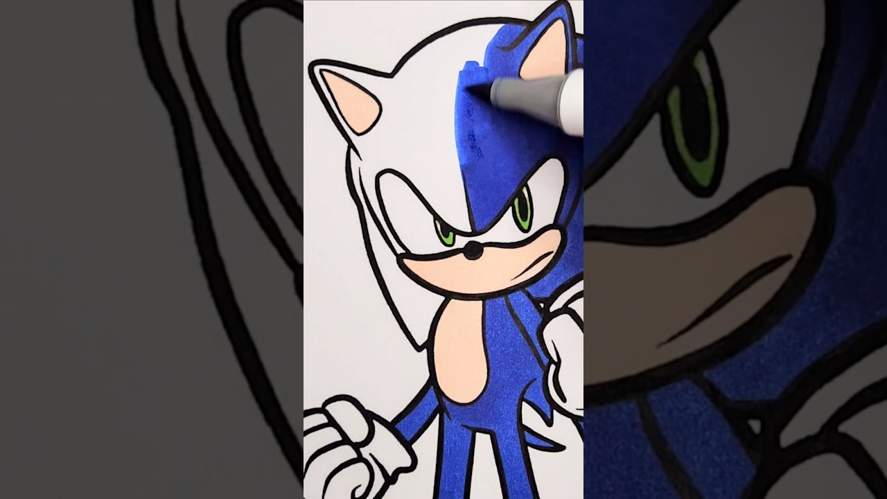 SONIC The HEDGEHOG Coloring Pages #sonic #sonicthehedgehog #coloring #markers #art #coloringpages