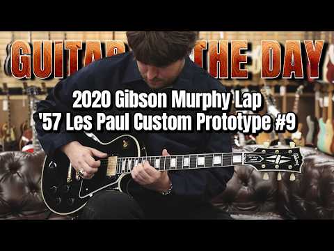 Immagine Gibson Murphy Lab '57 Les Paul Custom Pre-Production Prototype 09, Ultra Light Aging 2020, Ebony - 9