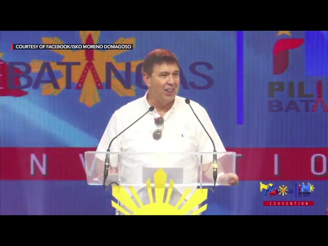 Ralph Recto asks vote-rich Batangas to choose Isko Moreno