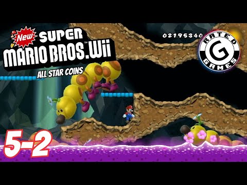 World 5-2 ALL Star Coins 🪙🪙🪙 New Super Mario Bros. Wii (No Commentary)