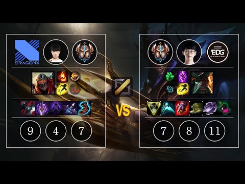 DRX Chovy Zed vs EDG Scout Gangplank Mid - KR Patch 10.12