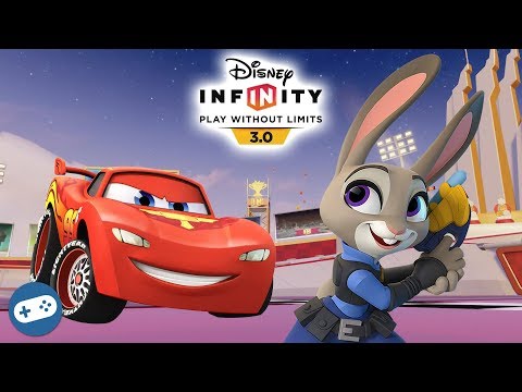 Disney Infinity 3.0 Toy Box Speedway Lightning McQueen vs Judy Hopps Gameplay