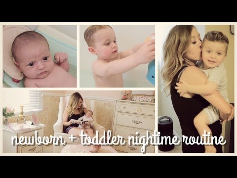 newborn baby + toddler night time routine | brianna k Video