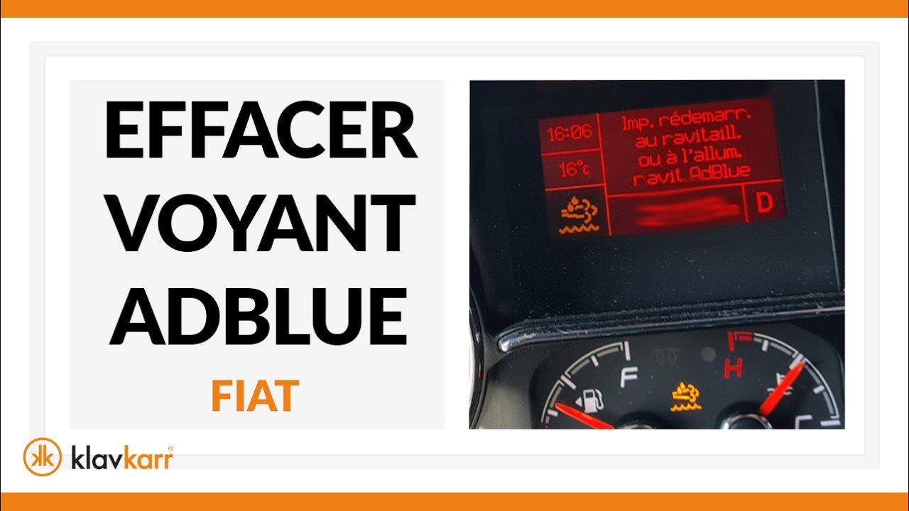 [TUTO] Effacer le voyant Adblue  -  FIAT