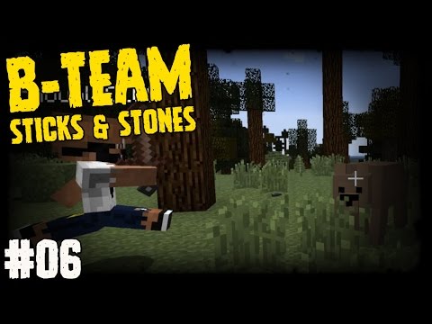 B-Team Sticks & Stones Ep06 - "B-Team vs. A BILLION BAD BEARS!!!" (TerraFirmaCraft HQM modpack)