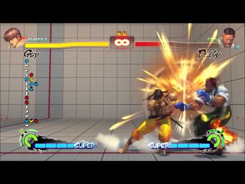 SSF4AE2012 Guy meterless Ultra 1 (no FADC) Tutorial - vs All Characters 1080p HD