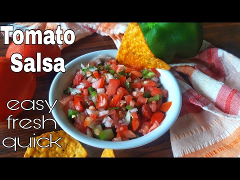 Tomato Salsa Recipe | Easy Fresh Tomato Dip|Classic Mexican Homemade Pico De Gallo Recipe for Nachos
