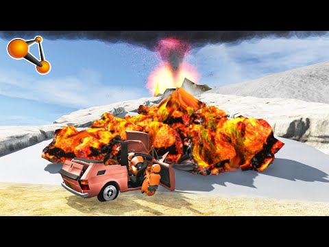 BeamNG.Drive - Cars vs Hot Lava Flow