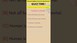 Mastering Advanced Grammar: Declarative to Negative Sentence Transformation Quiz