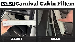 2022 - 2023 Kia Carnival Cabin Air filter Replacement - How To Change Replace AC Filters Location