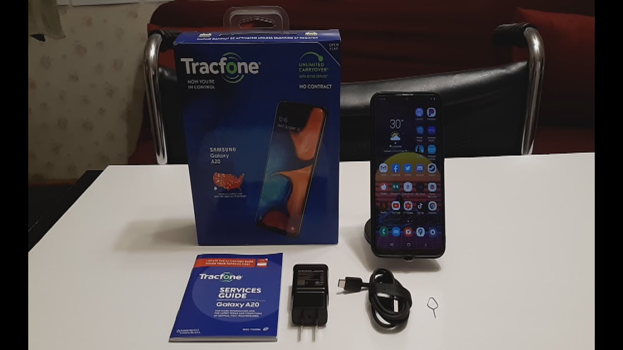 2020 12 16 UnBoxing TracFone Samsung Galaxy A20 4G LTE Prepaid Smartphone