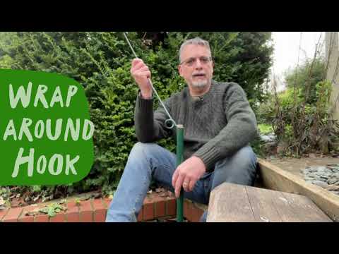 How to attach a wraparound hook to the garden pole system