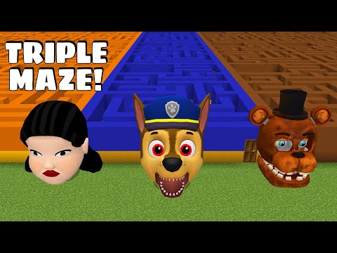 What is the BIGGEST MAZE DOLL OR DOG OR FREDDY in Minecraft - Gameplay - Coffin Meme