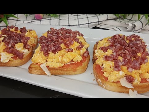Tostadas con Huevo, Queso y Fuet | Desayunos fáciles y rápidos 🤩BRUTAL
