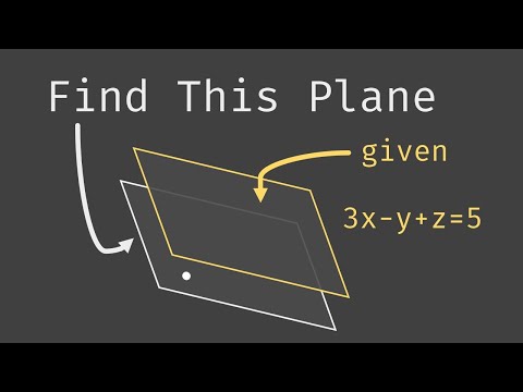 Equation of a Plane Parallel to a Given Plane and Containing a Point