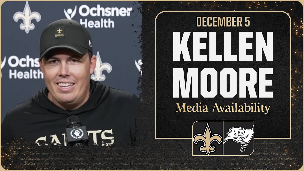 Kellen Moore previews game vs Buccaneers | New Orleans Saints