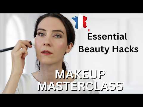 Effortless Beauty Hacks: FRENCH MAKEUP MASTERCLASS: Face & Eyes soft glam and look younger tutorial