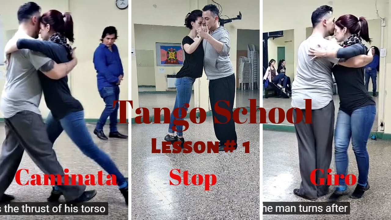 Clase tango lesson #1 Caminata, giro, stop. Raúl Moure, Antonela Méndez, aporte Carlos Neuman