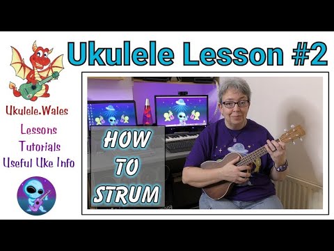 Ukulele Lesson 2 - Beginner Uke Lessons - C, F & Am Chords and Easy Strumming Patterns For Ukulele