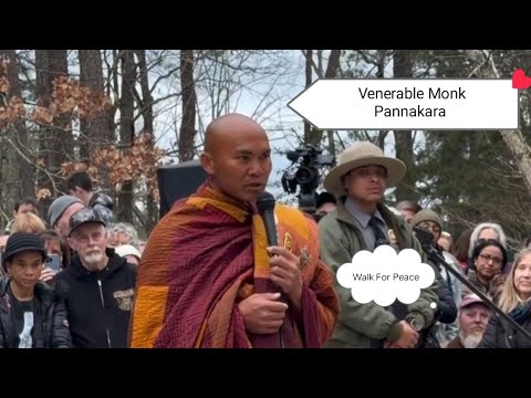 Venerable Monk Pannakara 🙏 Live ♥️  Walk for Peace Journey 🐾🧘‍♂️#alokathepeacedog #peacewalk 