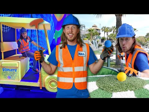 Mini Golf for Kids | Putt-putt Golf for Toddlers | Handyman Hal plays Mini Golf