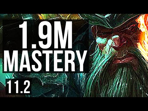 GANGPLANK vs SHEN (TOP) | 1500+ games, 1.9M mastery, 8/2/8 | KR Diamond | v11.2