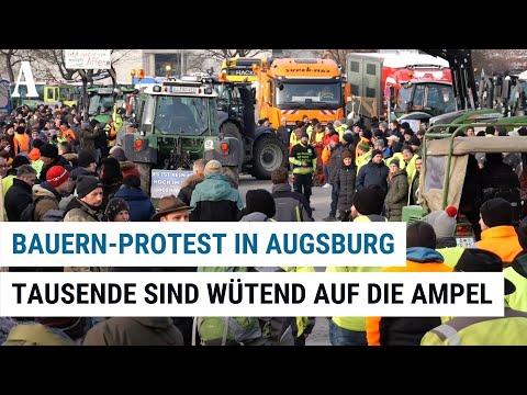 Ampel-Wut und Tausende Traktoren: So lief die Bauern-Demo in Augsburg ab