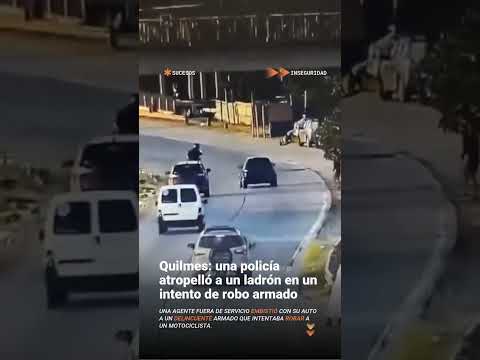 🛣️ Una oficial atropelló a un ladrón armado en pleno intento de robo en Quilmes  🚨 Ocurrió sobre el…