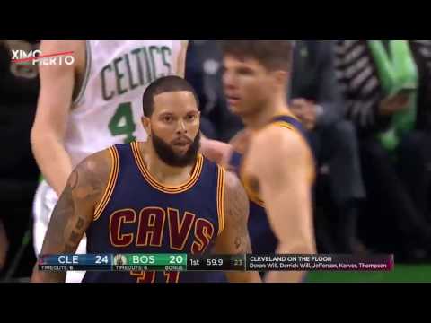 Deron Williams First Make in a Cavs Uniform Cavaliers vs Celtics Mar 1 2017
